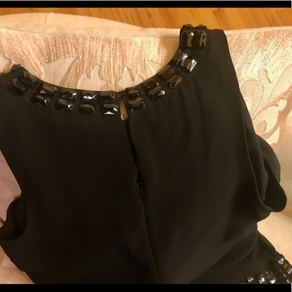 NWT INC beaded top. Sheer, lined, keyhole back - Picture 4 of 4